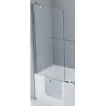 Novellini Iris paroi de bain Combi avec segment fixe gauche 86x150cm profilé chromé et verre clair 0335658