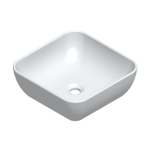 Sanicare Quattro vasque à poser 40x40cm carrée céramique blanc SW536825