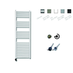 Sanicare Elektrische Design Radiator - 172 x 45 cm - 920 Watt - thermostaat chroom linksonder - wit SW890910
