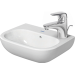 Duravit D-code Fontein - 36x27cm kraangat rechts - met overloop - glans wit 0296237