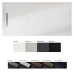 Xenz Soft Receveur de douche - 120x100x3cm - inox linear drain - Ebony (noir mat) SW1002395