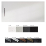 Xenz Soft receveur de douche - 140x90x3 - évacuation linéaire inox - y compris bande d'étanchéité - noir mat SW1002373