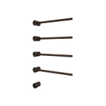 Hotbath &MORE Handdoekradiator - 50x76cm - rond - 4 stangen - horizontaal - met schakelaar - tuscan bronze (brons) SW1245709