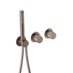 Hotbath Ace Partie apparente - pour mitigeur thermostatique encastré - 2 voies - inverseur - douchette à main - flexible de douche - Cuivre brossé PVD SW1117622