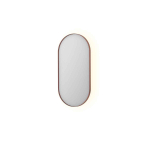 INK SP21 Miroir - 50x100cm - éclairage LED - dimmable - chauffage de miroir - dans un cadre en acier - horizontal/vertical - cuivre brossé SW798386
