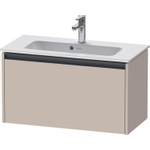 Duravit Ketho.2 Wastafelonderbouwkast - met 1 lade - 68x39x44cm - met greep antraciet - taupe supermat SW771867