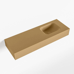 Mondiaz LEX Lave-main - 90x30x12cm - lavabo droite - sans trou de robinet - Solid Surface - Oro SW1026139