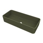 Arcqua Case waskom - 60x26cm - Rechthoek - Cast marble Mat groen SW909485