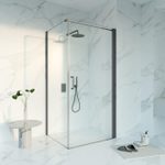 Fortifura Galeria Cabine de douche - 80x80cm - profilé - verre de sécurité - anti-calcaire - Gunmetal SW1224407