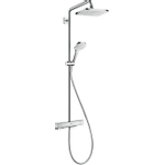 Hansgrohe Croma e280 tuyau de douche : avec vanne thermostatique m. 1jet douche de tête ecosmart m. 3jet douchette multi et flexible de douche 200cm chrome SW297557