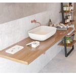 Ideavit solidpool lavabo de comptoir 55x35x13cm solid surface blanc SW704719