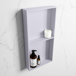 Mondiaz Easy nis 29.5x59.5x8cm voor Inbouw/opbouw 2 open vakken Solid surface Cale/Cale SW643745
