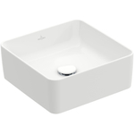 Villeroy & Boch Collaro opzetwastafel vierkant - 38x38cm - zonder overloop - zonder kraangat - White Alpine (glans wit) SW336075