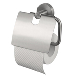 Haceka Kosmos Toiletrolhouder - met klep - geborsteld RVS SW654053