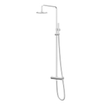 IVY Concord ensemble de douche pluie apparent – douche de tête medium Ø 30 cm – douchette bâton – barre de douche 89.4 cm – inox brossé SW1031905