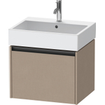 Duravit Ketho.2 Wastafelonderbouwkast - met 1 lade - 58.4x46x44cm - met greep antraciet - linnen mat SW772471