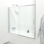 Marenza Slide Quick Fit Paroi de baignoire - Porte coulissante 2 parties - 170x150cm - Verre de sécurité 6mm - Anti-calcaire - Chrome SW238236
