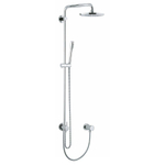 GROHE Rainshower Modern ensemble de douche pluie apparent - pomme de douche 21cm - douchette barre - barre de douche 113cm - chrome 0430171