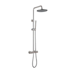 Fortifura Calvi Ensemble de douche pluie thermostatique (base) - Inox brossé PVD SW1159499