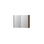 INK SPK1 spiegelkast – 80x60x14 cm – 2 deuren, dubbelzijdige spiegeldeuren – Massief Eiken mat SW440138