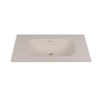 Saniclass Torino Meubelwastafel - 80.5x46x17.5cm - solid surface - 1 wasbak - zonder kraangaten - off-white SW1471856