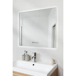 Eurom Sani 400 Mirror miroir – 80 x 70 cm – LED indirecte tout autour – chauffage infrarouge 400 W – Blanc mat SW1225233