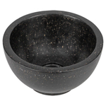 Differnz River vasque à poser - 23x23x12cm - terrazzo noir SW794610