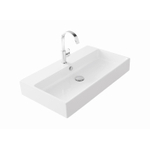 Thebalux Type Quadro Vasque 81x46x12cm 1 trou de robinet avec vasque rectangulaire céramique blanc mat SW766469