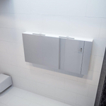 Mondiaz CUBB spiegelkast – 150x70x16 cm – 3 deuren – Talc (wit) SW410128