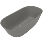 Villeroy & Boch Theano baignoire duo îlot - 155x75cm - Acrylique quaryl - ovale - gris mat SW762308