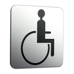 Emco System 2 Plaque de porte "handicapée" chromée SW112343