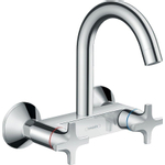 Hansgrohe Logis keukenmengkraan wand met hoge uitloop Eco chroom SW529024