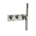 Crosswater MPRO robinet de douche encastré 27.5x12cm partie thermostatique avec ensemble de douchette inox SW385377