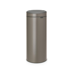 Brabantia Touch Bin Poubelle - 30 litres - seau intérieur en plastique - platinum SW1117314