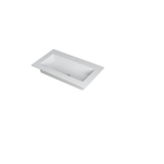 Ink kraft lavabo 80x45x1cm - 1 trous pour robinet - 1 évier - polystone - blanc mat SW439473