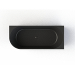 Arcqua Pinto Baignoire demi-îlot - 170x73cm - droite - noir mat SW643374