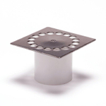 Dyka Grille en acier inoxydable pour siphon de douche 10x10cm 2300132