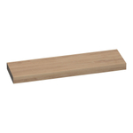 BRAUER Creek Plan sous vasque - chêne avec chants renforcés - 160x50x10cm - sans trous de robinet - bois Smoked oak SW371905