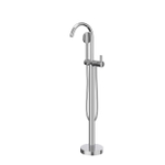 IVY Pact Robinet de baignoire sur pied - bec rotatif - 150cm - flexible de douche - douchette satin mist - Chrome SW1031175