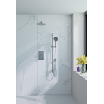 Fortifura Calvi Inbouw Regendoucheset - thermostatisch - wandarm - glijstang - 30cm - hoofddouche - ronde handdouche - gladde doucheslang - hoogglans chroom SW1412073