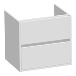 BRAUER Adore wastafelonderkast - 60x46x55cm - 2 softclose lades - greeploos - 1 sifon uitsparing - mat wit SW1198373