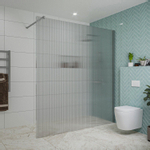 Fortifura Galeria Douche à l'italienne - 180x200cm - verre nervuré - Chrome SW876957