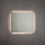 Saniclass Squared Miroir de salle de bains - 80x70cm - éclairage LED indirect - interrupteur tactile - chauffage miroir SW238213