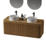 Royal Plaza Terra Edge Badkamermeubelset - 120x45.5x46cm - topblad - 2 lades - sandwood (licht eiken) SW1471950