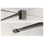 Fortifura Galeria stabilisation-bar - 200cm los with fixings - gun metal - PVD - geborsteld gunmetal (antraciet) SW927771