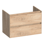 BRAUER Inspire meuble sous-lavabo 80 2 tiroirs softclose - sans poignée - 1 découpe pour siphon - Forest Wheat SW1200715