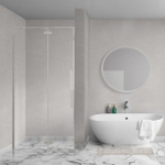 Aqua Vista Oria Linea porte de niche - 130x200cm - incl. kit de montage - Acier inoxydable brossé SW1244193