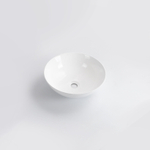 QeramiQ Dely Vasque - 40x40x13.5cm - ronde - céramique - blanc brillant SW1102401