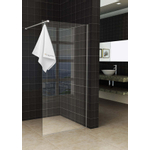 Wiesbaden Sita inloopdouche met handdoekhouder 100x200 cm chroom/8 mm helder glas met Nano coating SW787728