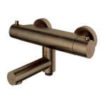 Hotbath Buddy Thermostatische badmengkraan - met wegdraaibare uitloop omstel uitloop - mat messing verouderd goud SW73695